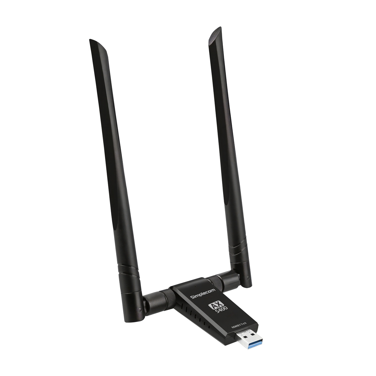 Simplecom NW811v3 AX5400 Tri-Band WiFi 6E USB Adapter with 2x 5dBi High Gain view 2