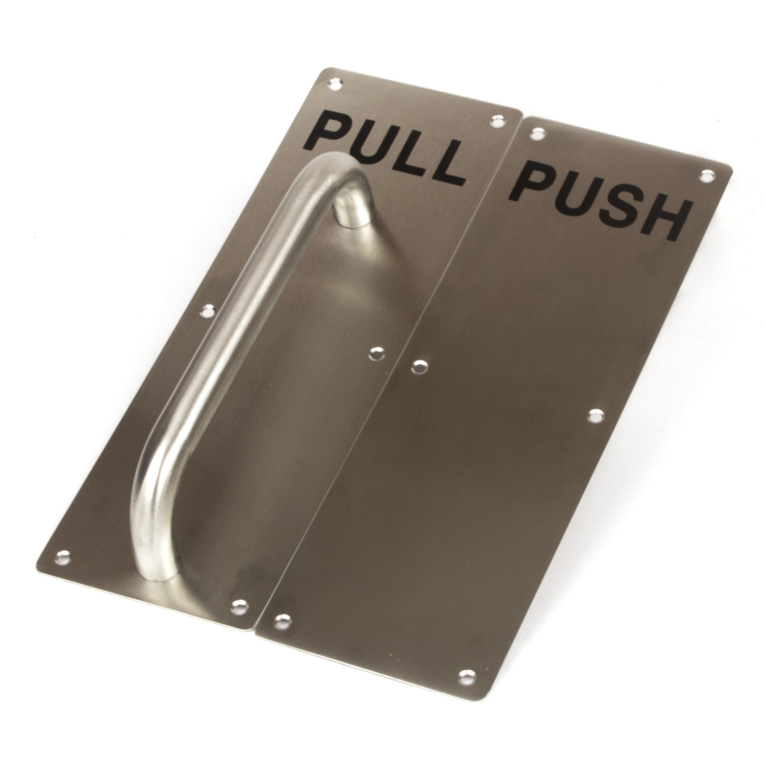 304 Stainless Steel Commercial Door Pull Push Handle Plate Set for Bathrooms