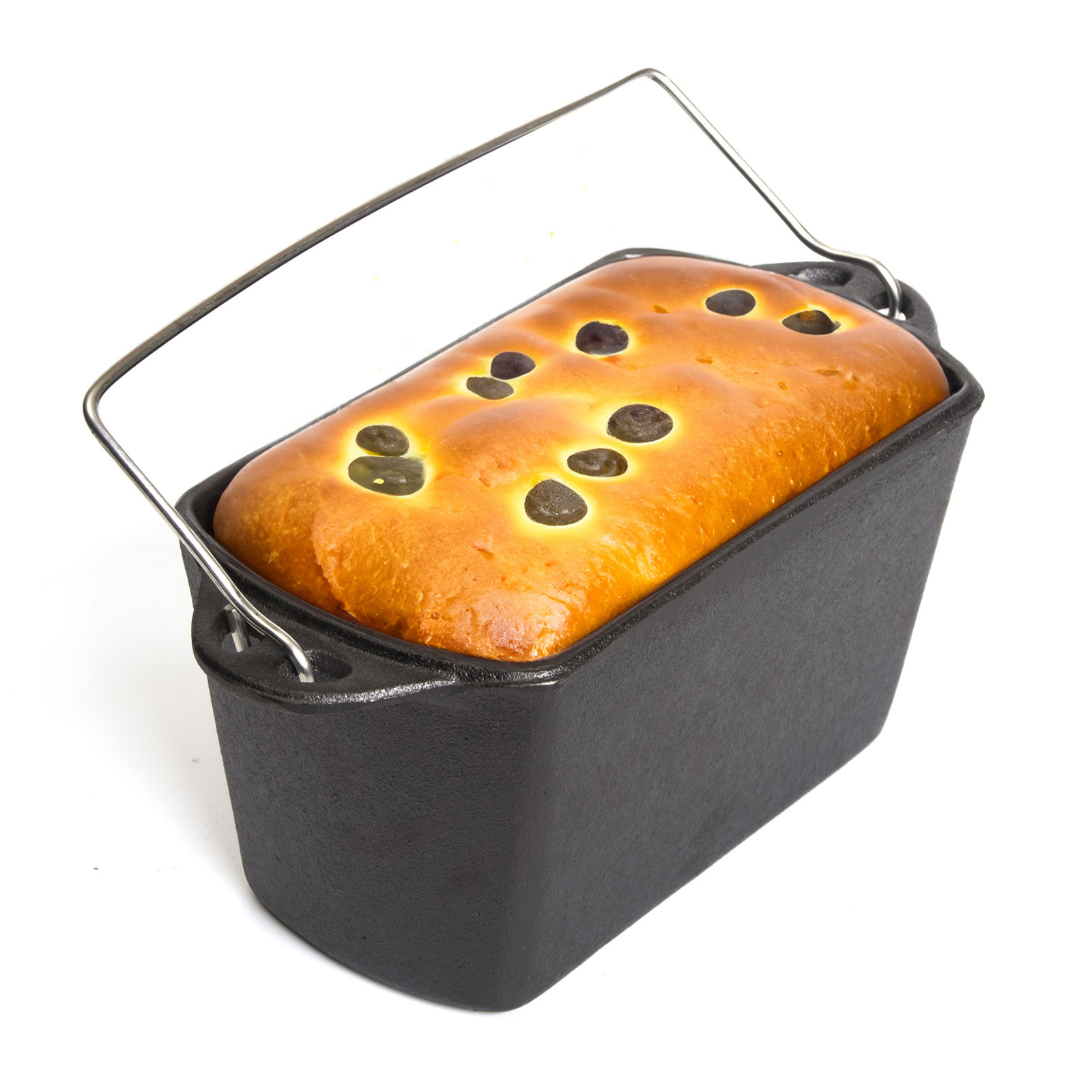 Cast Iron Bread Pan with Lid Non-Stick, Durable Loaf Pan for Perfect Baking view 2