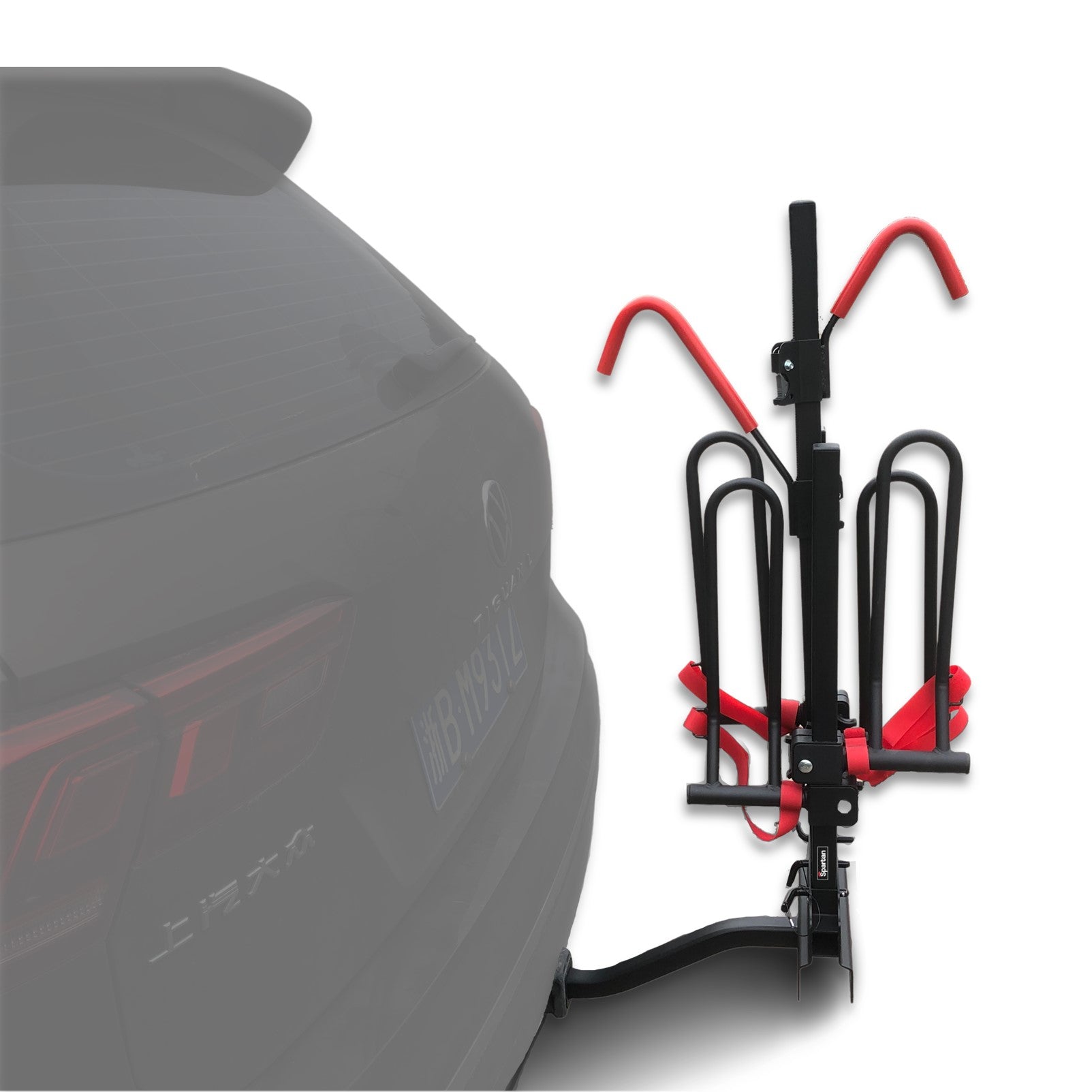 2 Bicycle Bike Rack Rear Car Carrier 2" Hitch Mount Platform Foldable view 5