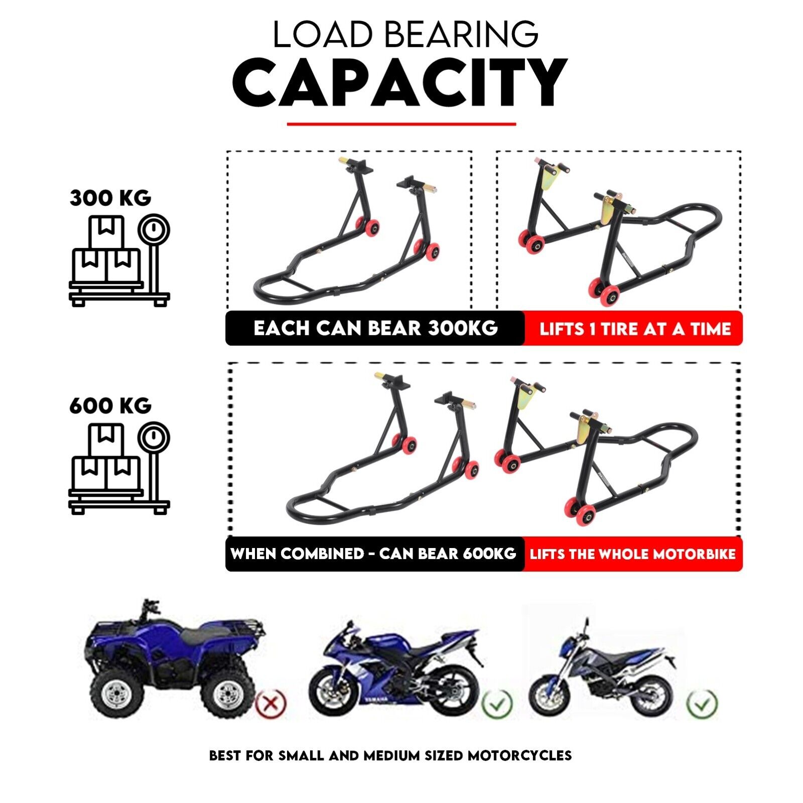 Motorcycle Stand Rear and Front view 6