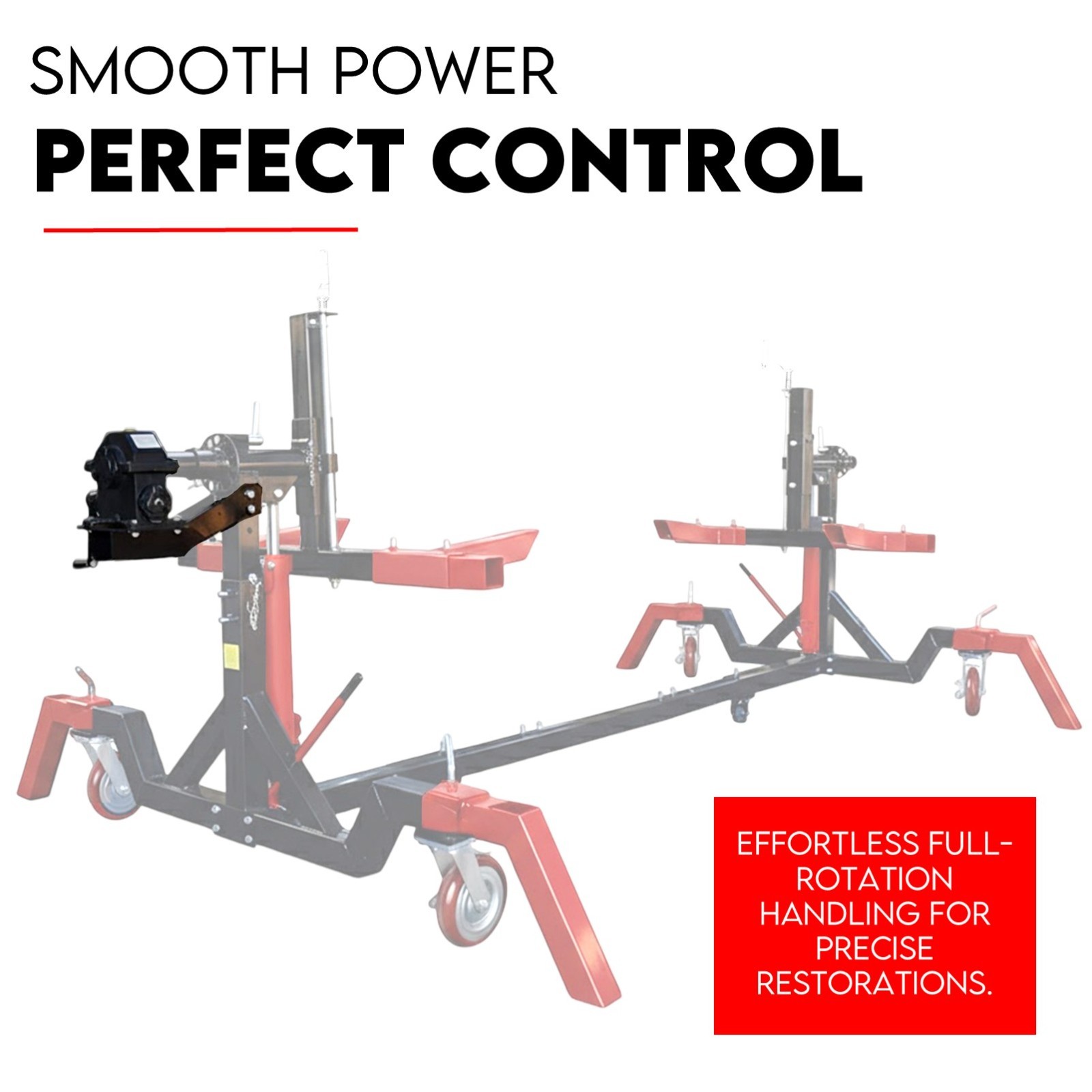 Gear Box Drive Rotation Conversion Kit for Car Rotisserie 4500LBS Auto Repair view 6