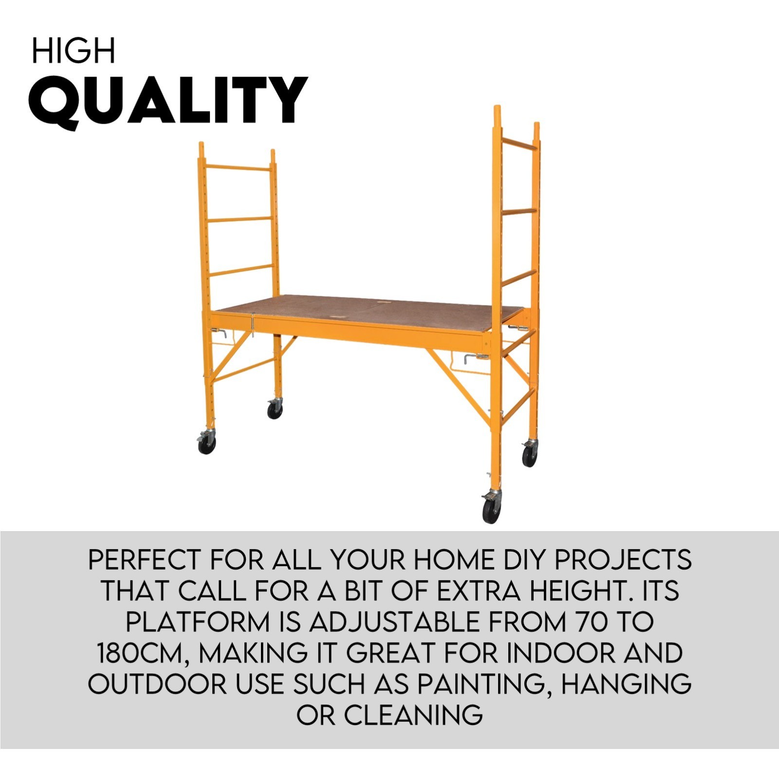 450kg Mobile Scaffold Ladder Scaffolding Platform Portable Ladder Work Safety view 2