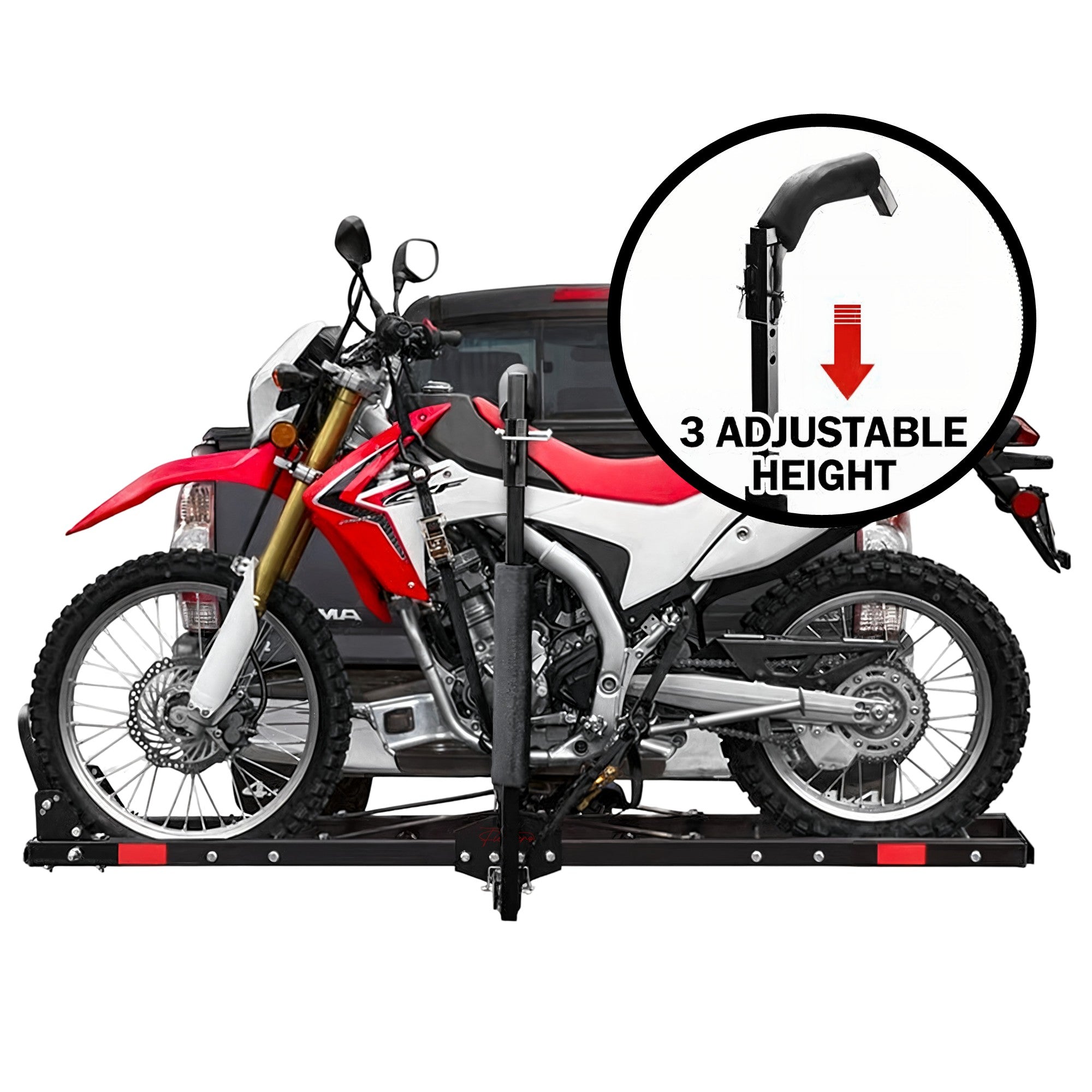 Motorcycle Motorbike Carrier Rack Towbar Arm Rack Dirt Bike Ramp Brake Lights view 9