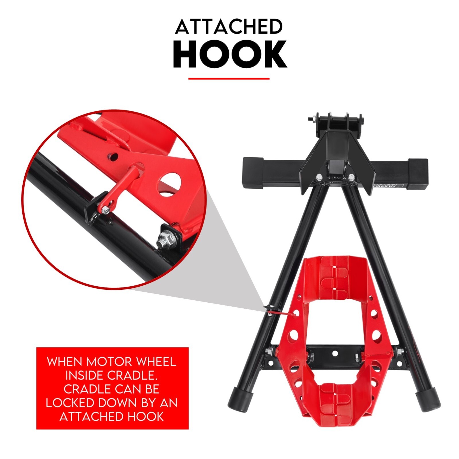 Front Wheel Stand Clamp Chock Motorcycle Stand Trailer Stand Bike view 3