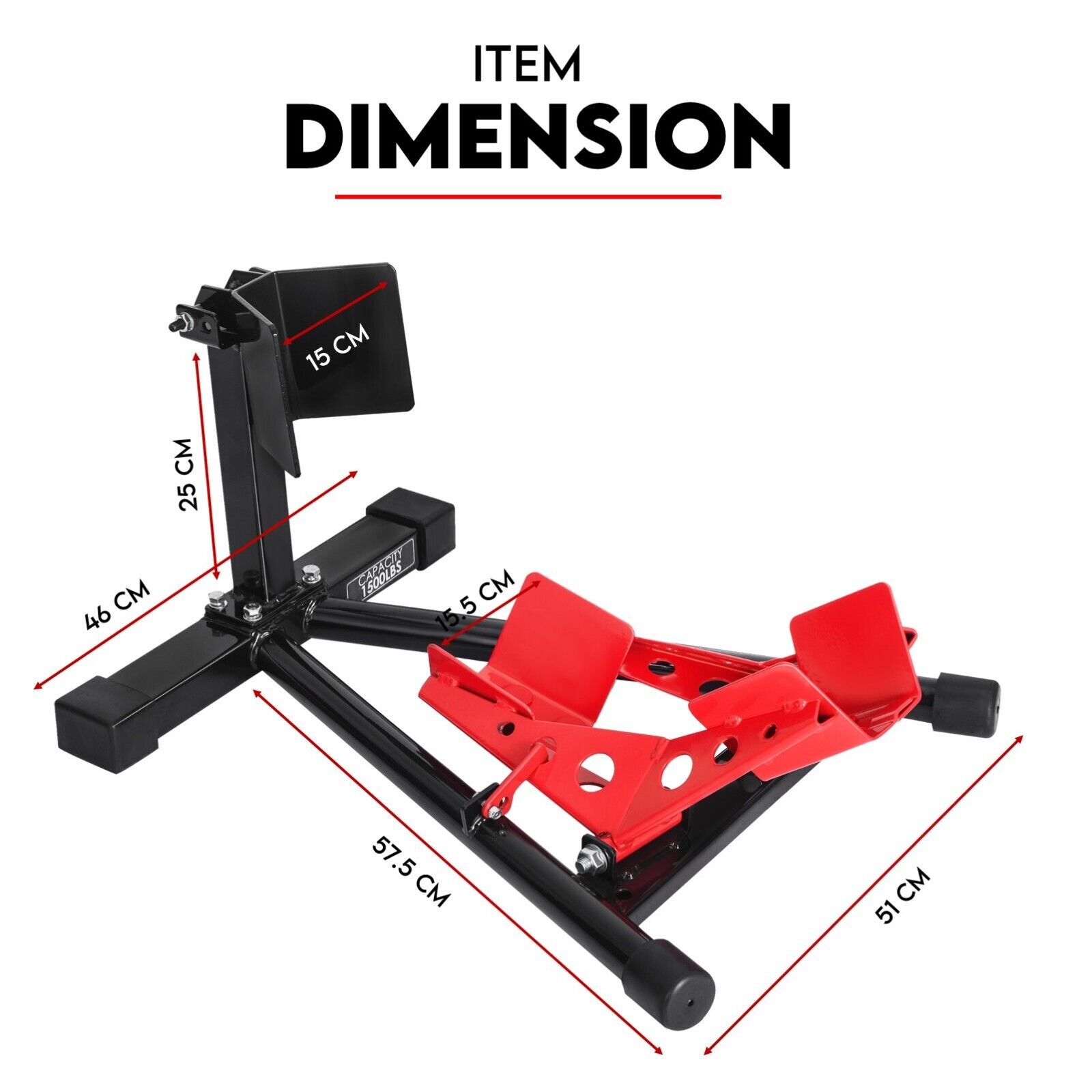 Heavy Duty Motorcycle Motorbike Stand Front Wheel Chock Trailer Transport view 4