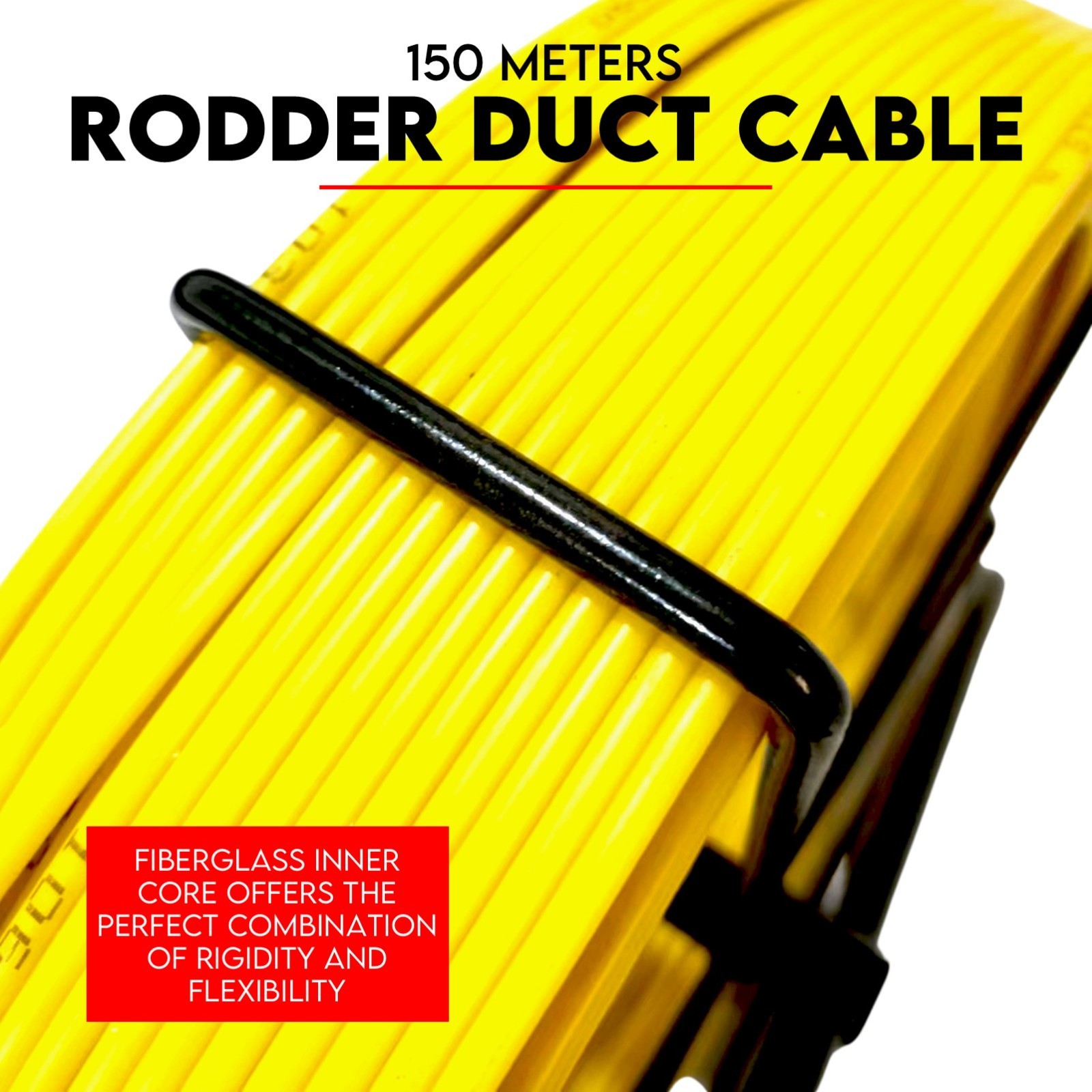 150M×8MM Fish Tape Puller Fiberglass Wire Cable Running Duct Rodder view 2