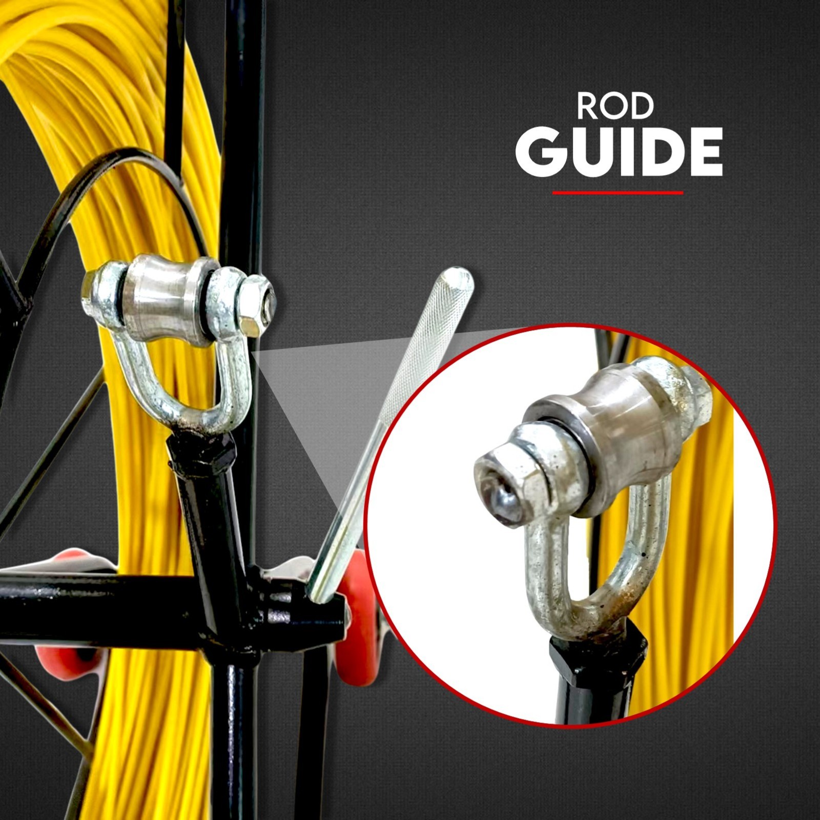 150M×8MM Fish Tape Puller Fiberglass Wire Cable Running Duct Rodder view 5