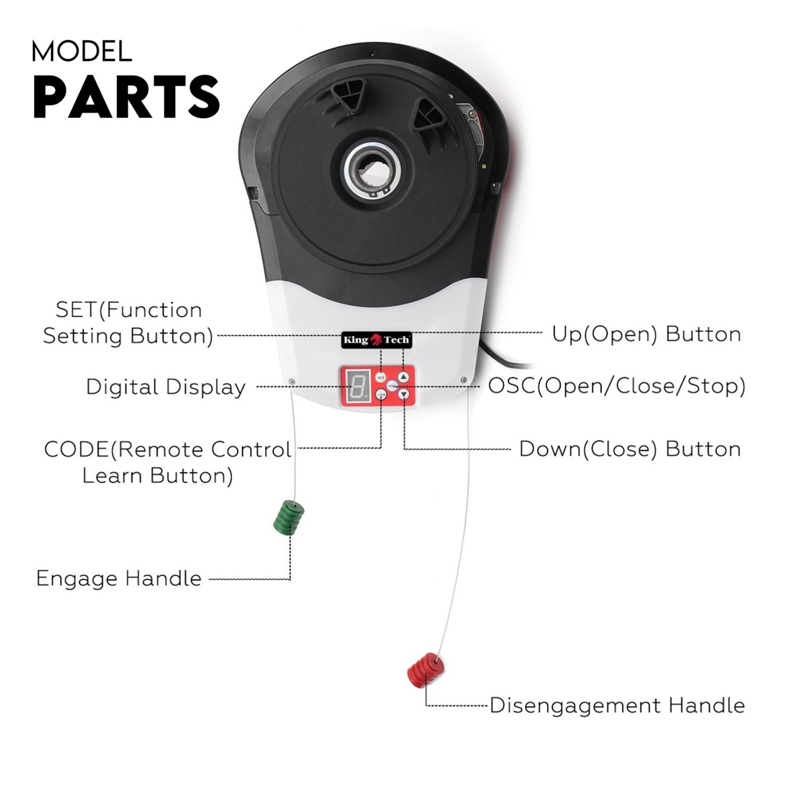 Automatic Roller Door Opener Garage Powerful 1200N Motor Garage 22m2; Rolling AU view 6