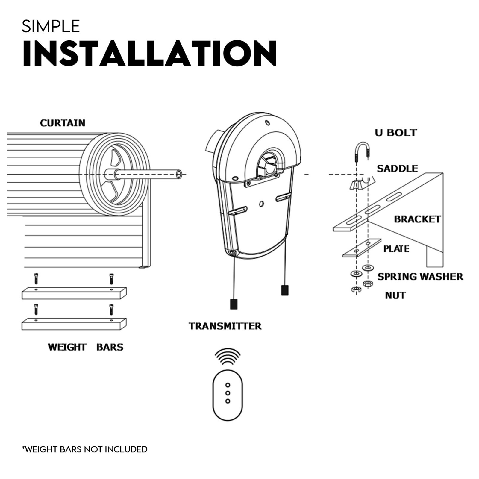 Automatic Roller Door Opener Garage Powerful 1200N Motor Garage 22m2; Rolling AU view 8