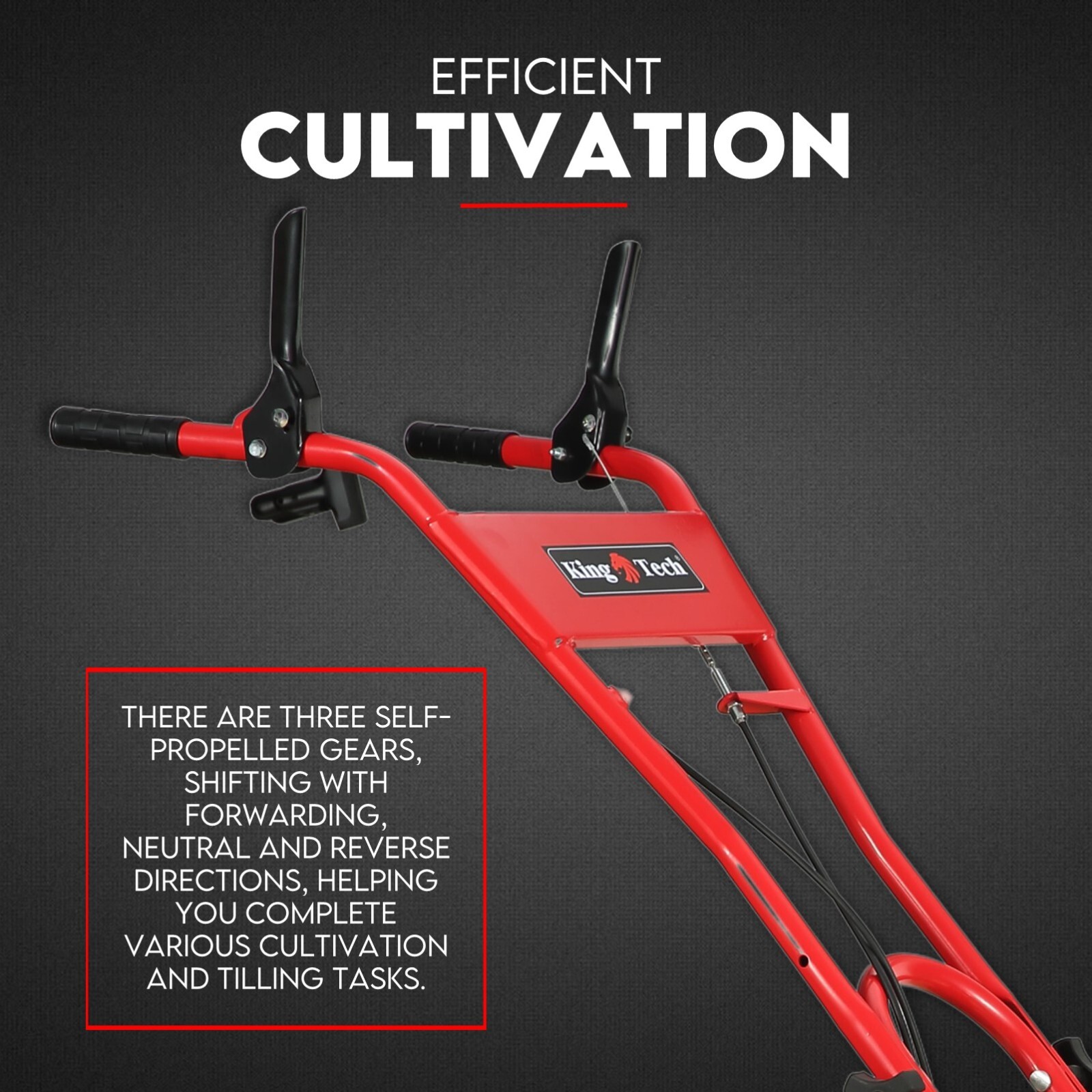 7HP Tiller Cultivator 4 Strokes Rotating Tines Power Handheld Rotary Hoe 4 Blades view 4