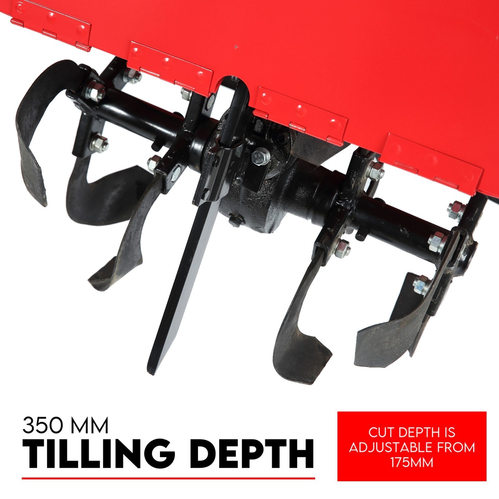 7HP Tiller Cultivator 4 Strokes Rotating Tines Power Handheld Rotary Hoe 4 Blades view 6