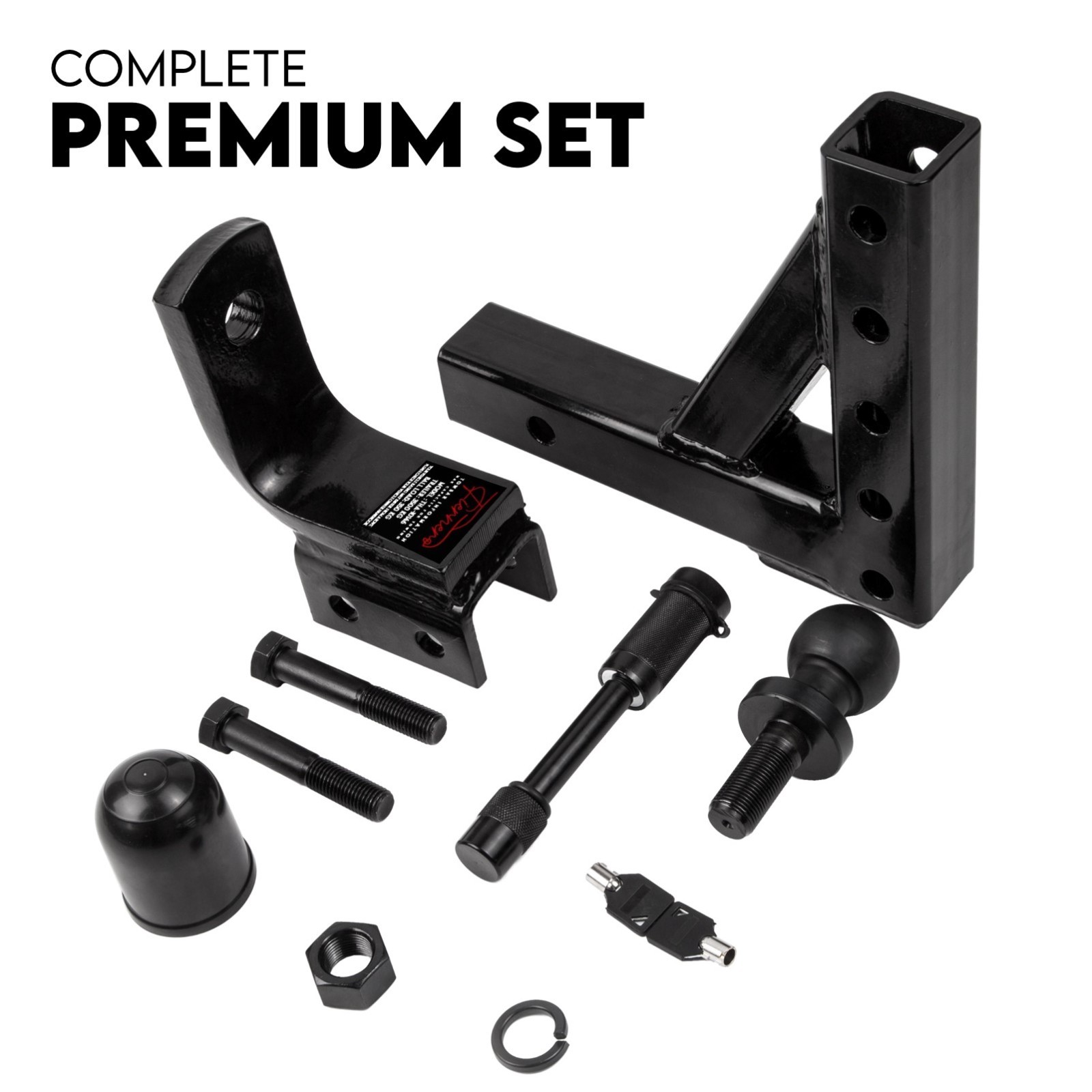 Towbar Adjustable Drop Tow Bar Ball Mount Tongue Hitch Trailer Car 3500KG 50mm view 3
