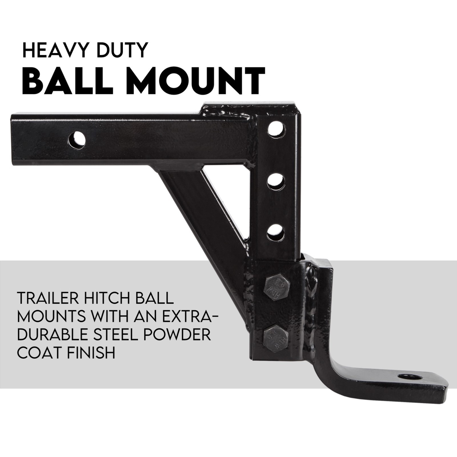 Towbar Adjustable Drop Tow Bar Ball Mount Tongue Hitch Trailer Car 3500KG 50mm view 4
