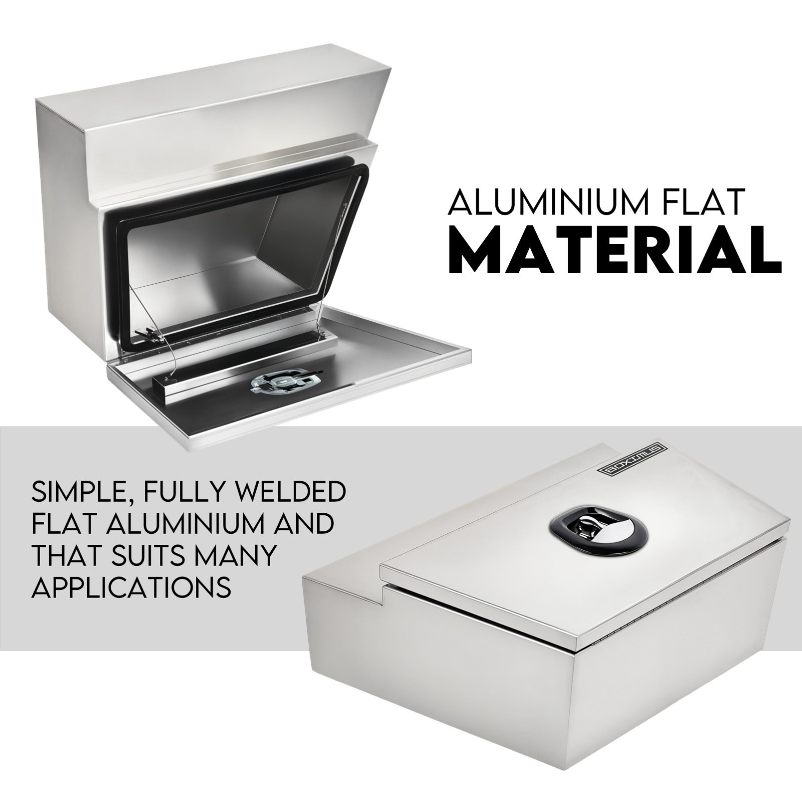Under Tray Tool Box Underbody Pair Set 600mm Aluminium view 2