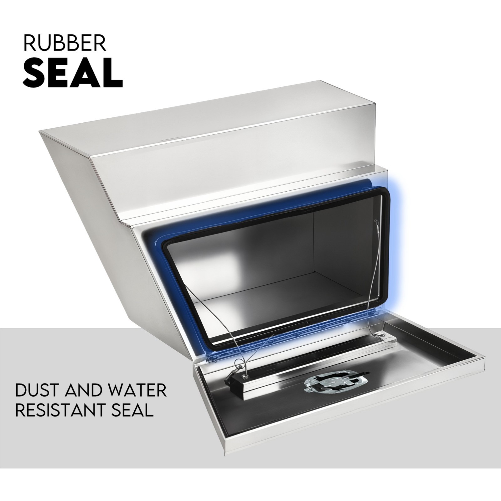 Under Tray Tool Box Underbody Pair Set 600mm Aluminium view 4