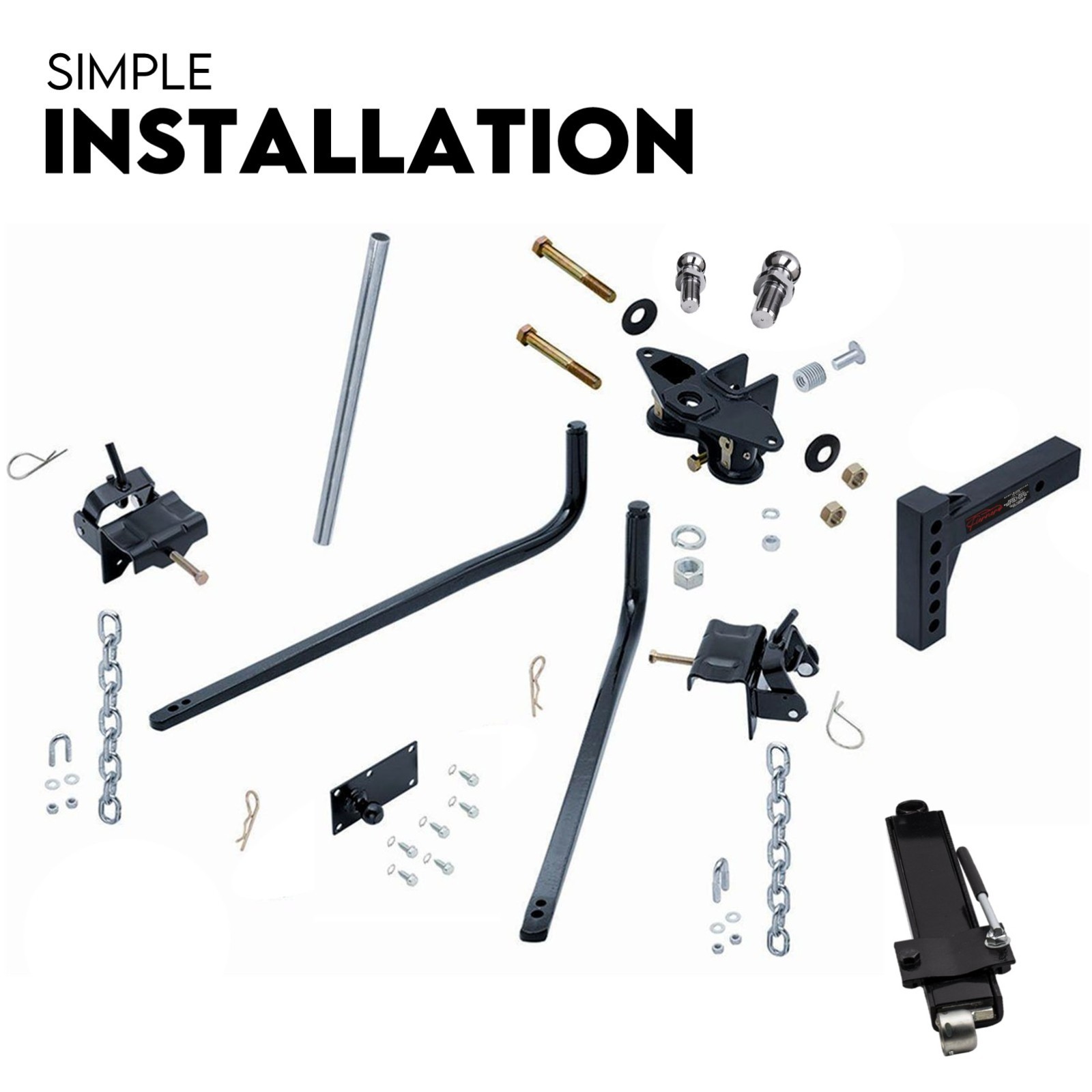 800lbs Weight Distribution Hitch System Load Leveller Caravan Anti Sway Bars view 7