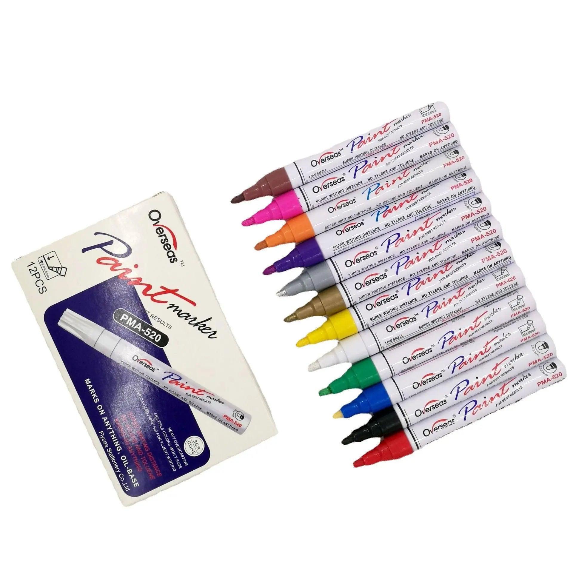 Multicolour Permanent Paint Marker Pens for Tyre Metal Glass Rubber view 2