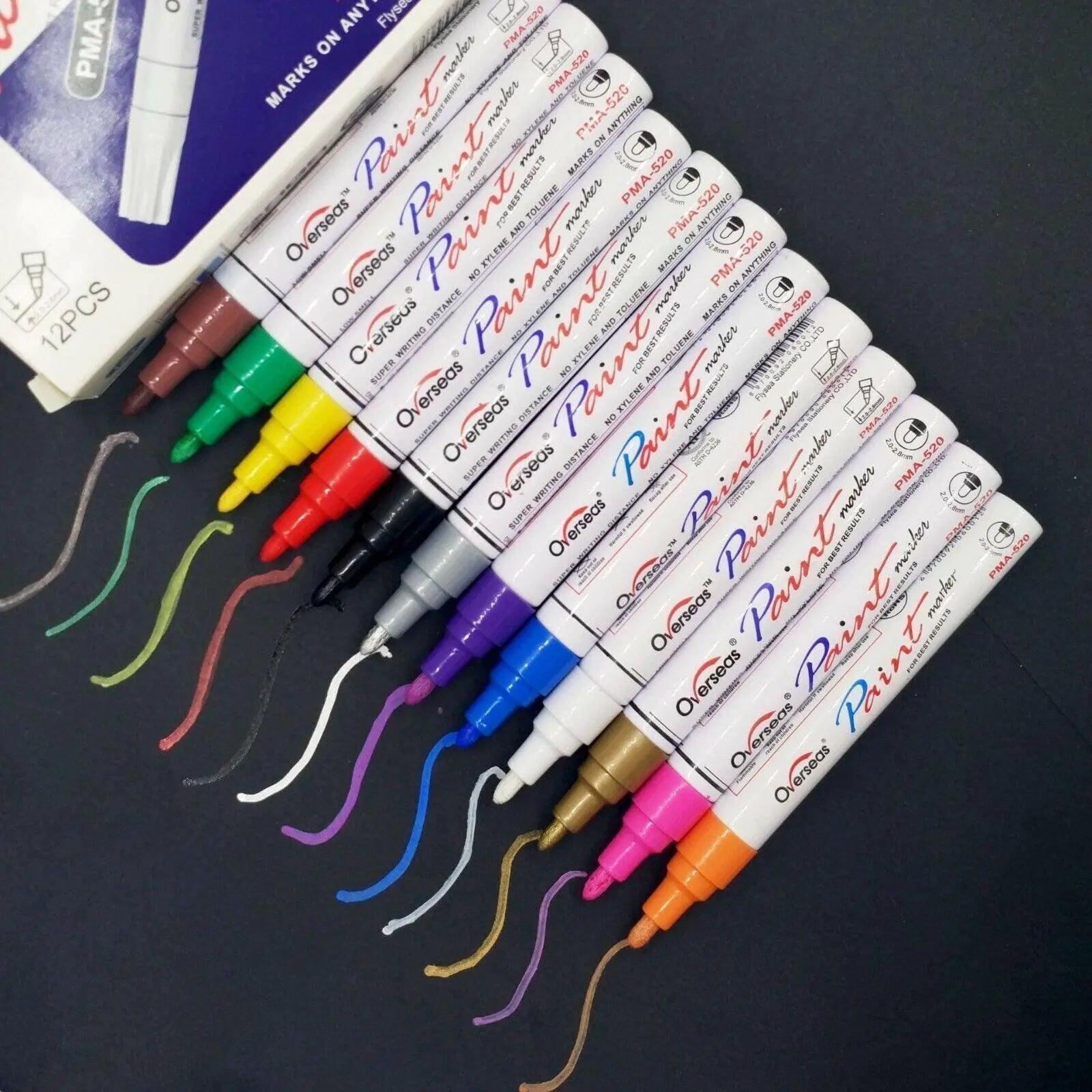 Multicolour Permanent Paint Marker Pens for Tyre Metal Glass Rubber view 4