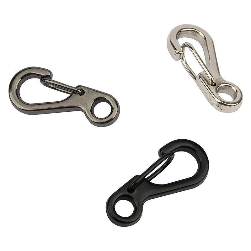 10X Mini Alloy Carabiner Keychain Durable Snap Spring Clip Hook - Gun Grey view 2