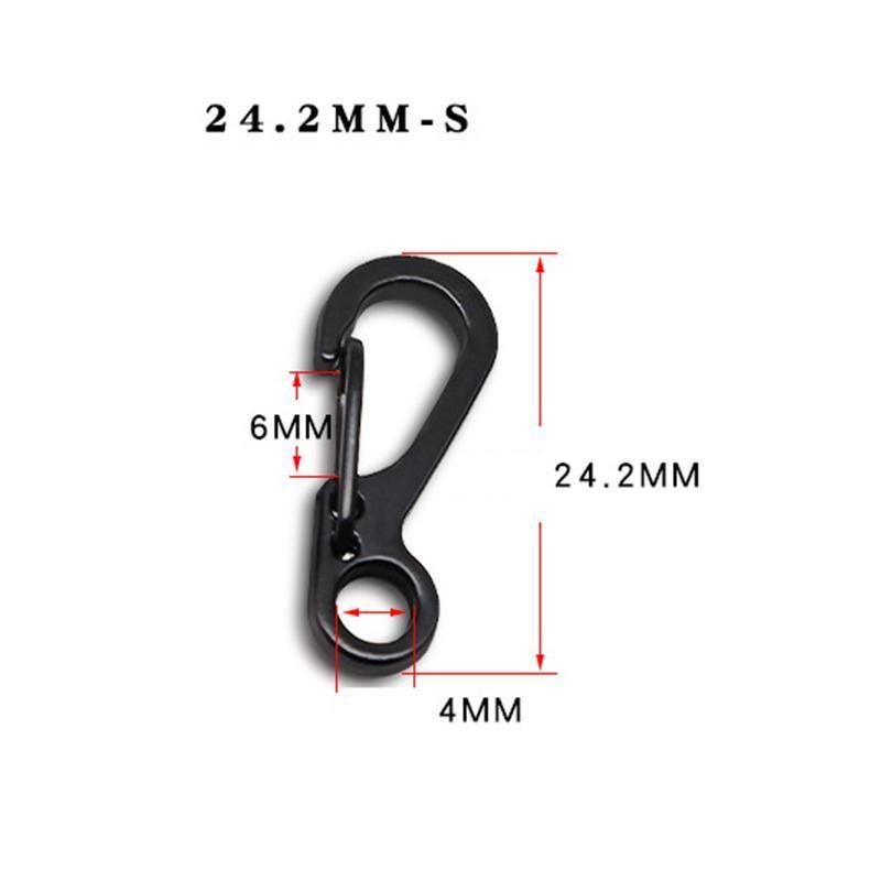 10X Mini Alloy Carabiner Keychain Durable Snap Spring Clip Hook - Silver view 3
