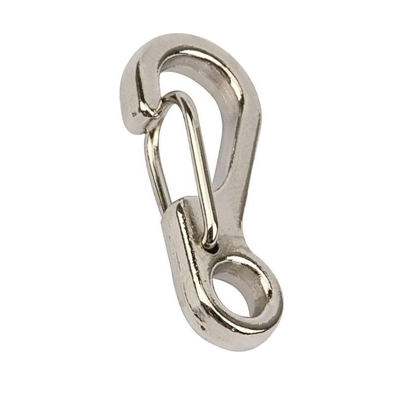 10X Mini Alloy Carabiner Keychain Durable Snap Spring Clip Hook - Silver view 8