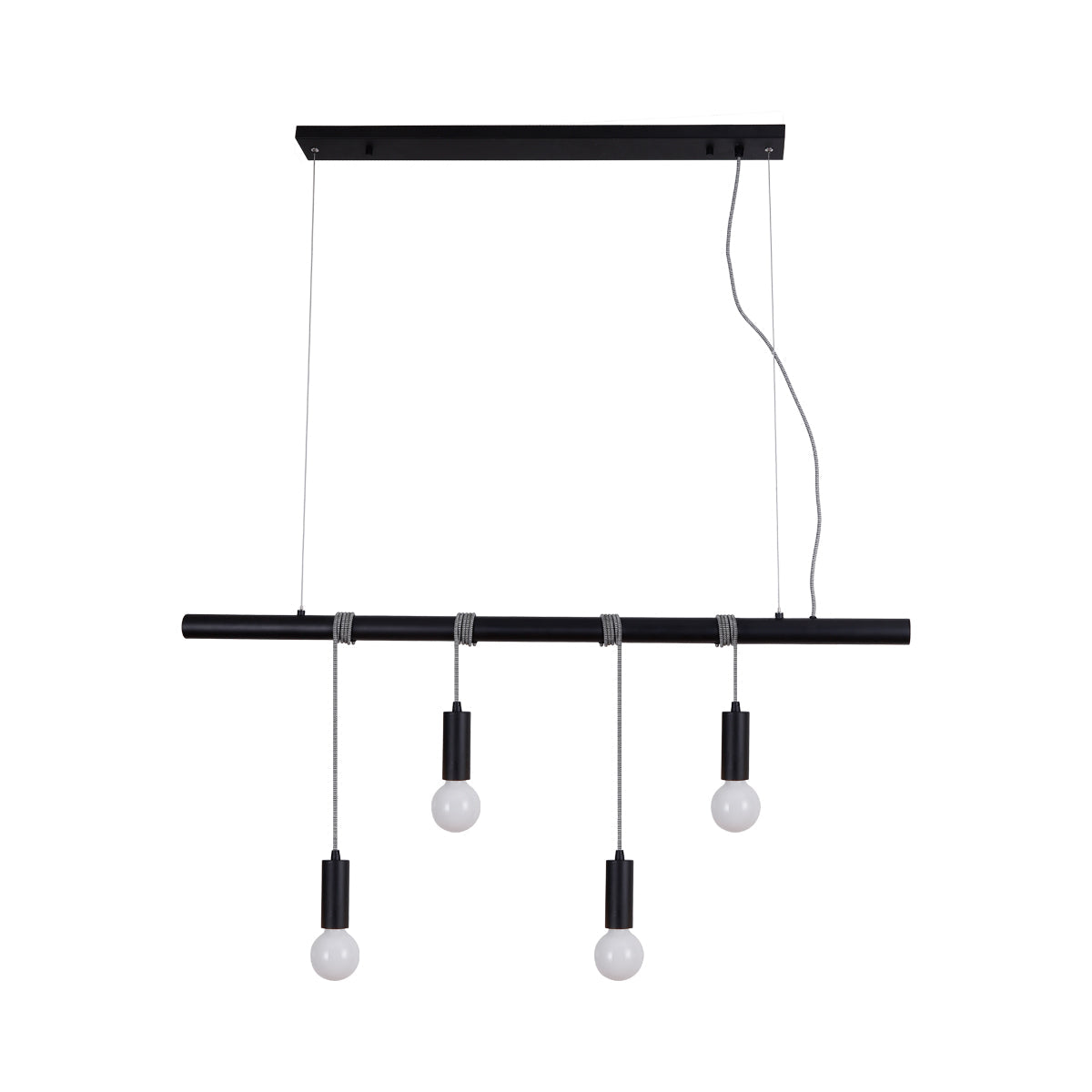 Bikkel 4 Lights Pendant Light - Black view 3