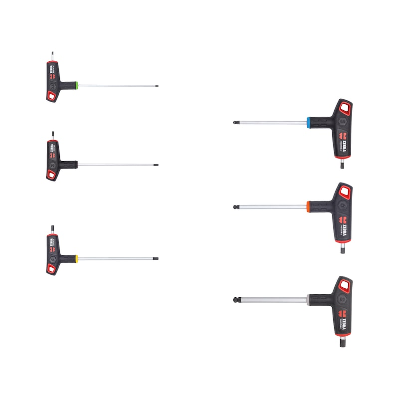 Wurth 6pcs Set of 2C T-Handle Hex Keys view 2