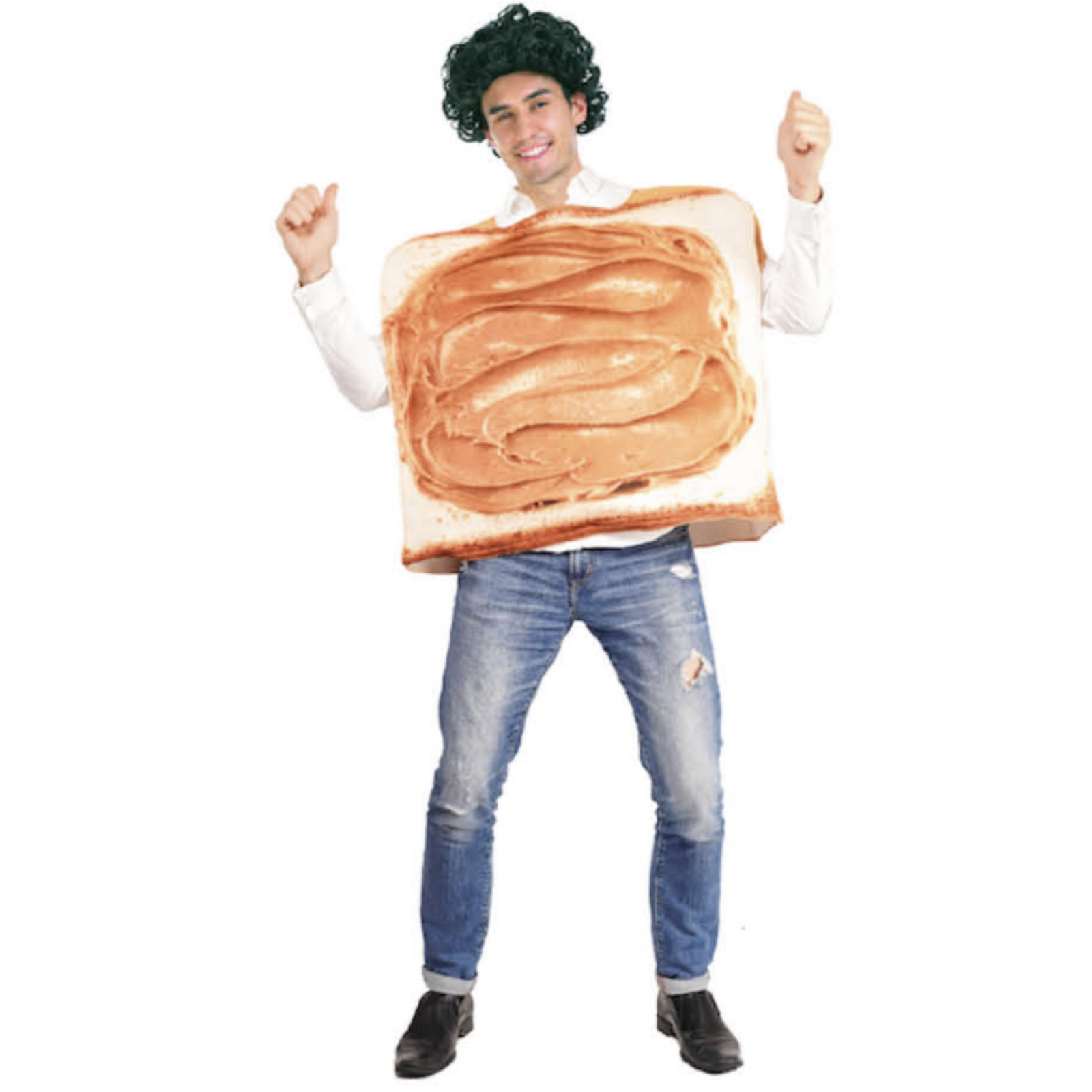 Adult Peanut Butter Costume Halloween Oktoberfest Sandwich Party Funny Outfit view 4