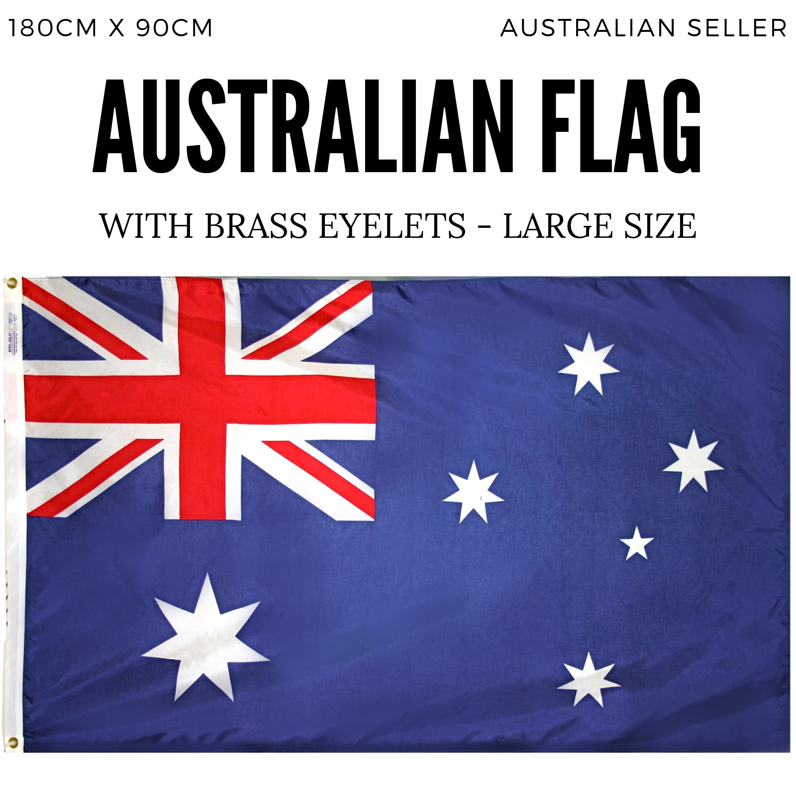 2x AUSTRALIA FLAG Aussie Australian Day Souvenir National 180cm x 90cm - Large view 5