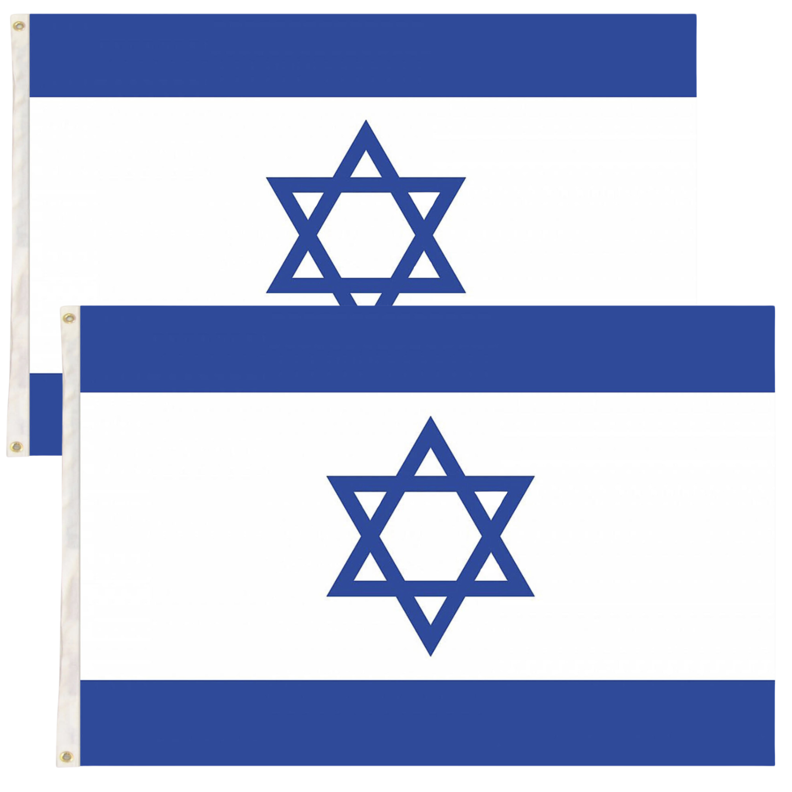 2x Israel Israeli Country Flags Heavy Duty Star Of David Jewish - 150cm x 90cm view 2