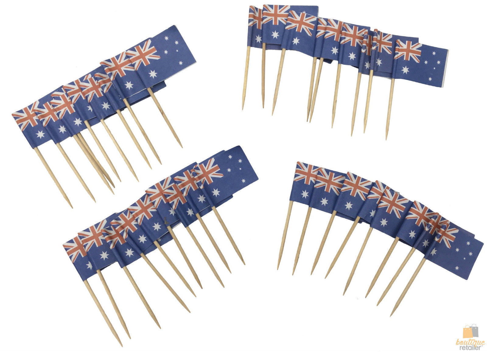 50pcs AUSTRALIA FLAG Food Picks Toppers Australia Day Aussie Party Decoration view 2