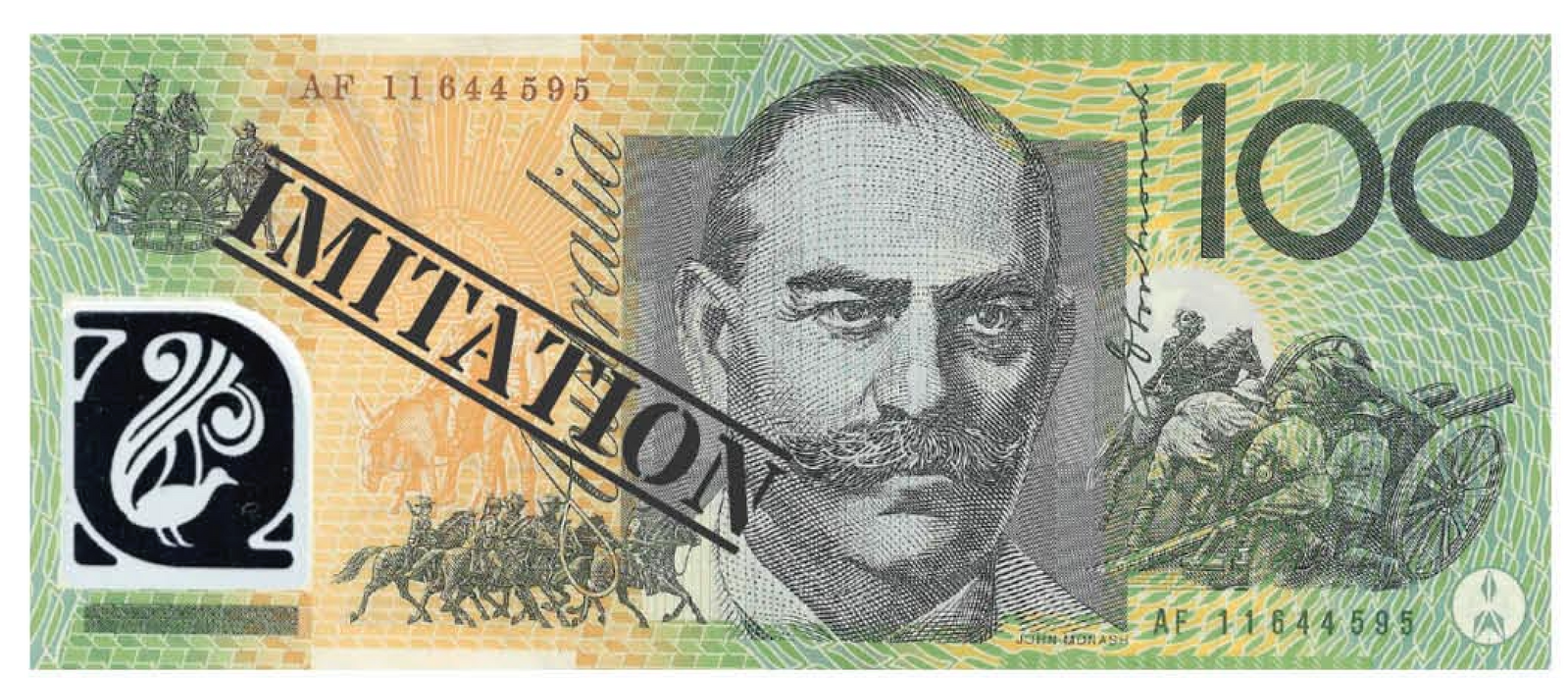 100 Dollar Australian Souvenir Note Pad Fake AUD Money - 1 Pack of 50 Sheets view 2