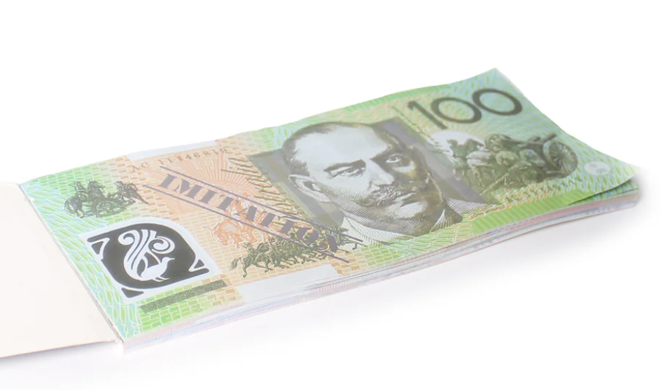 100 Dollar Australian Souvenir Note Pad Fake AUD Money - 1 Pack of 50 Sheets view 4