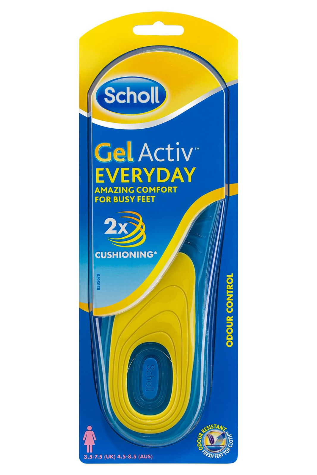 Scholl Gel Activ Insoles Everyday Women with Odour Control - One Size view 2