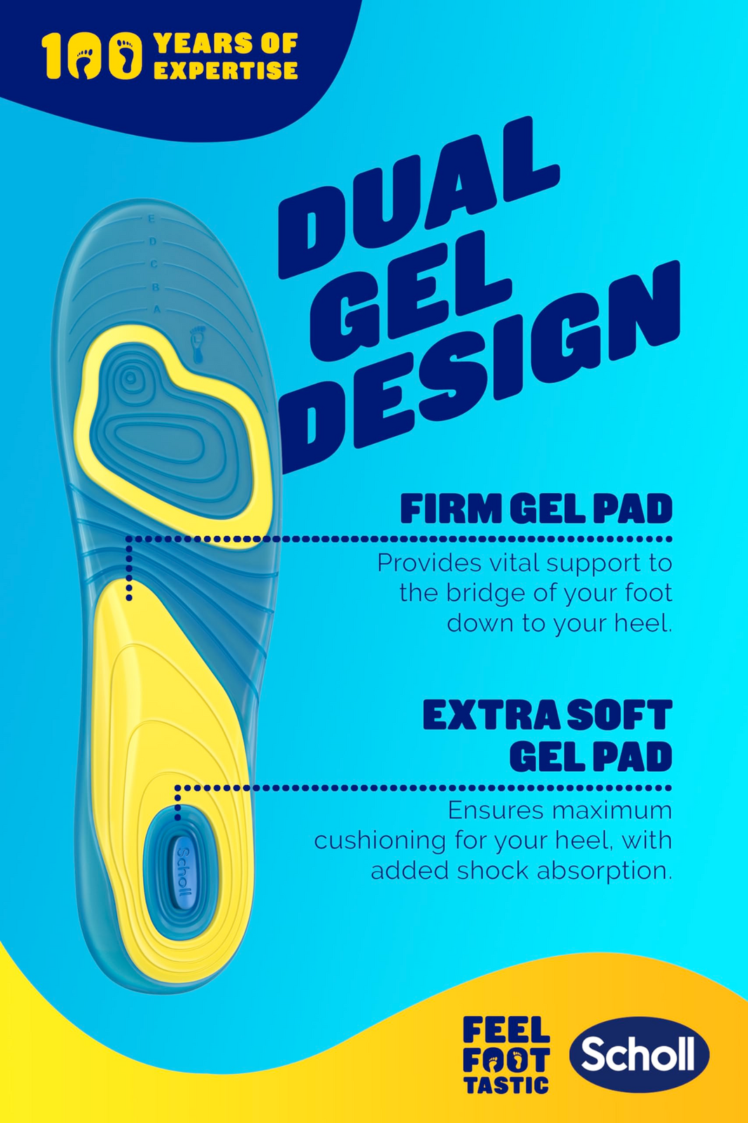 Scholl Gel Activ Insoles Everyday Women with Odour Control - One Size view 3