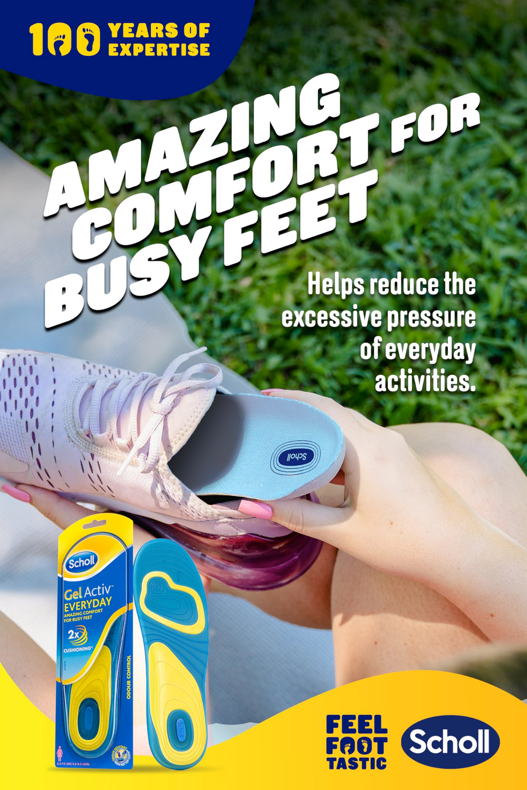 Scholl Gel Activ Insoles Everyday Women with Odour Control - One Size view 7