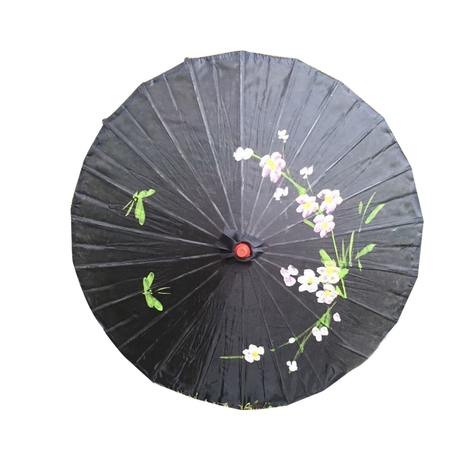 6x PARASOL UMBRELLA Chinese Japanese Bamboo Flower Pattern 80cm Large BULK - Black view 4