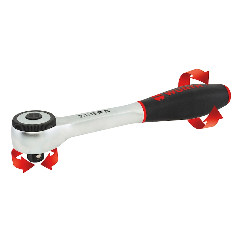 Würth Zebra Reversible Ratchet 1/2 Inch with 360° Rotating Twist Handle view 5
