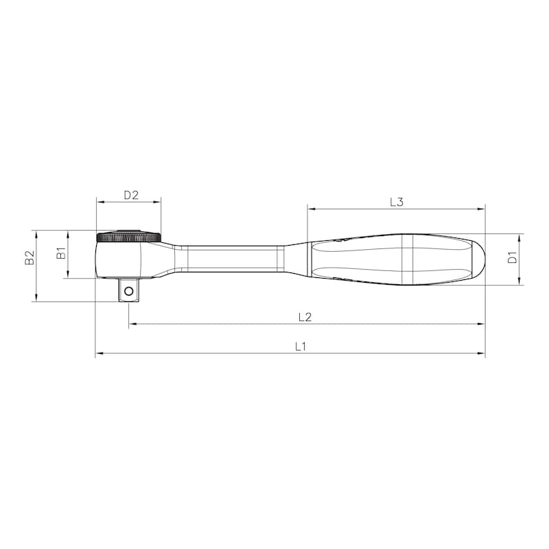 Würth Zebra Reversible Ratchet 1/2 Inch with 360° Rotating Twist Handle view 10
