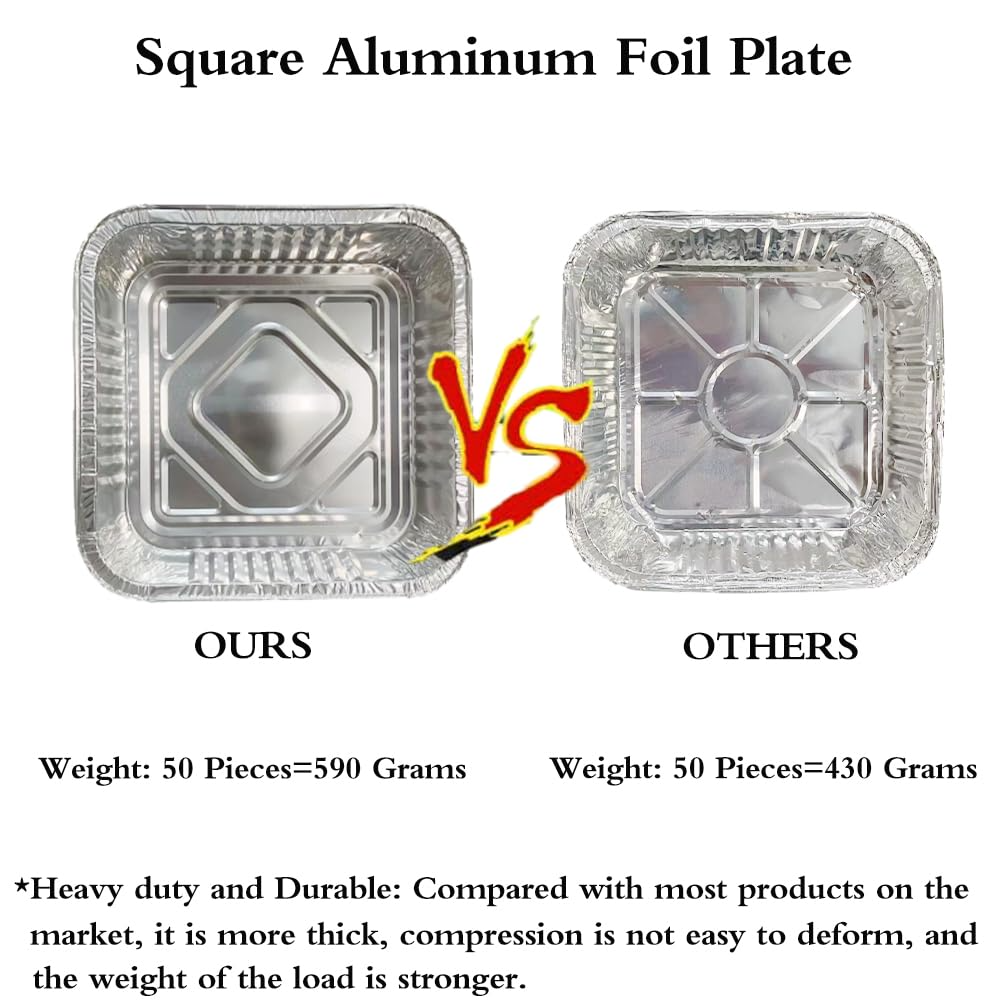 48x Deep Foil Aluminium Disposable Food Container Trays Pans Baking Roast Bulk view 8