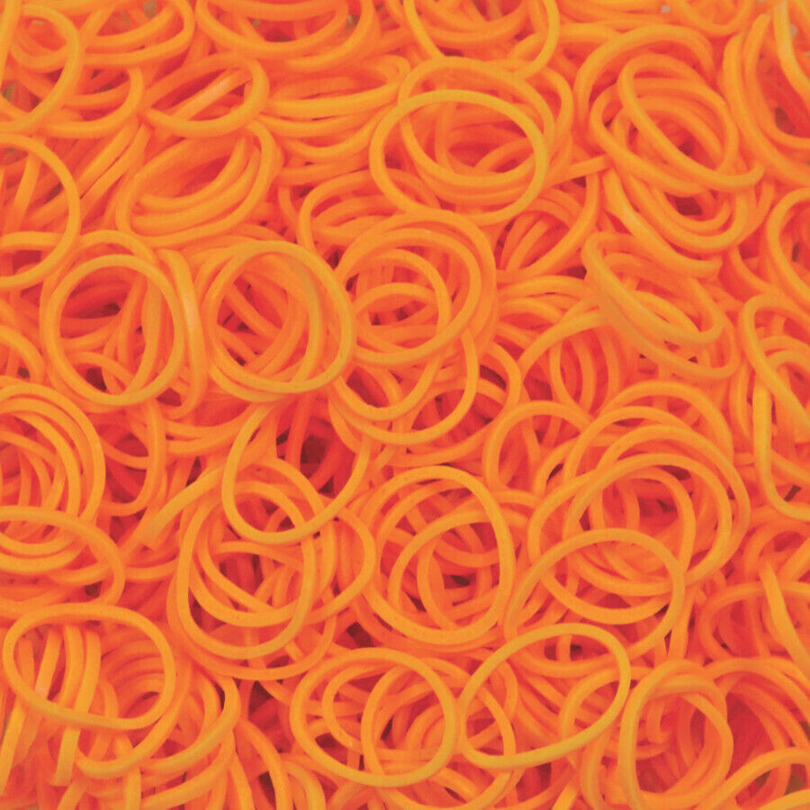 1200pcs Loom Bands Refill Kit Rubber DIY Bracelet Making Set - Plain Orange view 6