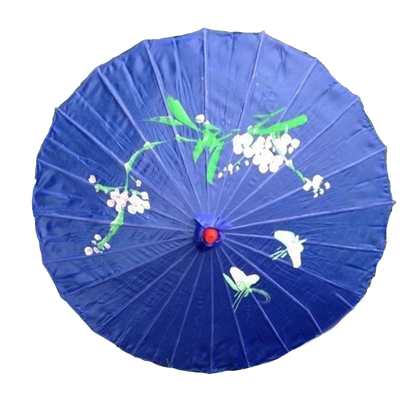 12x PARASOL UMBRELLA Chinese Japanese Bamboo Flower Pattern 80cm Large BULK - Blue view 4