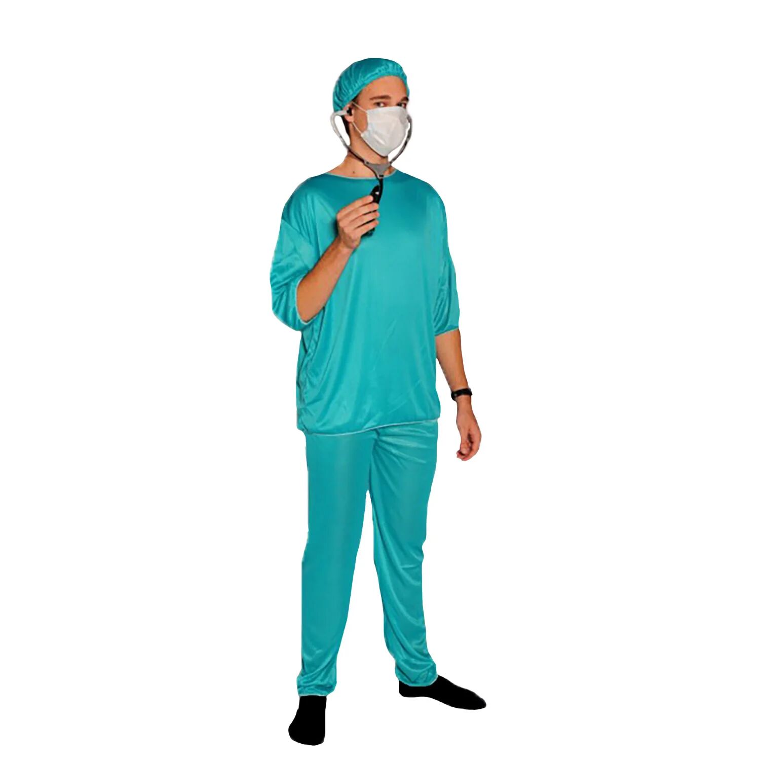 Mens Adult Doctor Costume Dr Surgeon Scrubs Halloween Fancy Party Hospital view 2
