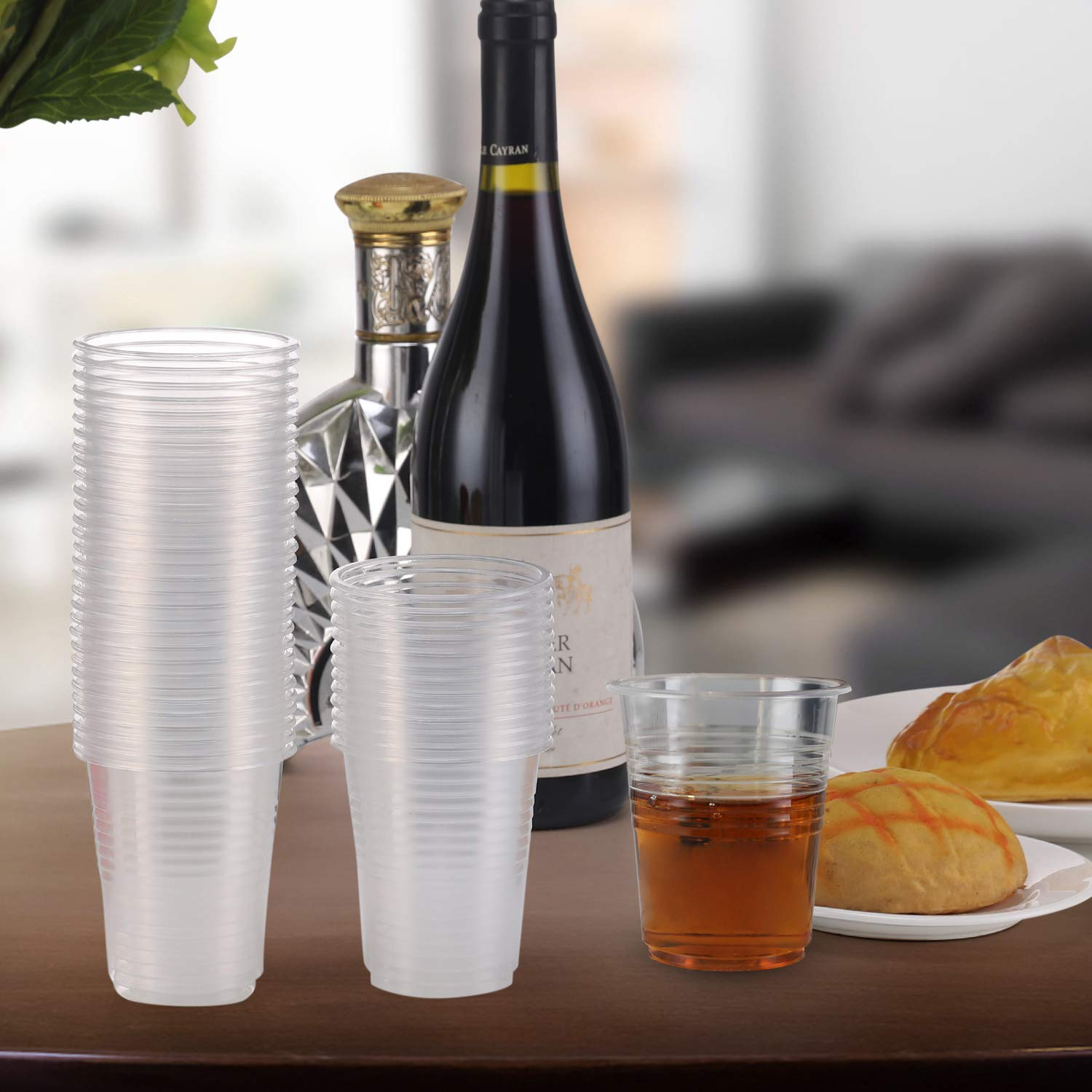 2400x 6oz (180ml) Premium Plastic Clear Cups Extra Strong PET BPA Free view 6