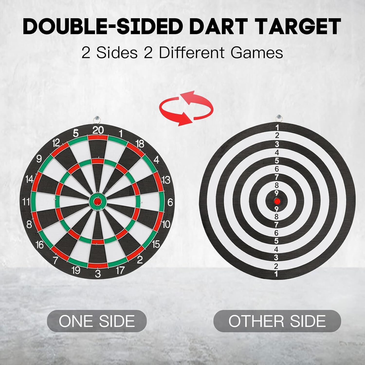12" Dartboard Dart Board with Steel Darts Professional Competition Party Game view 3