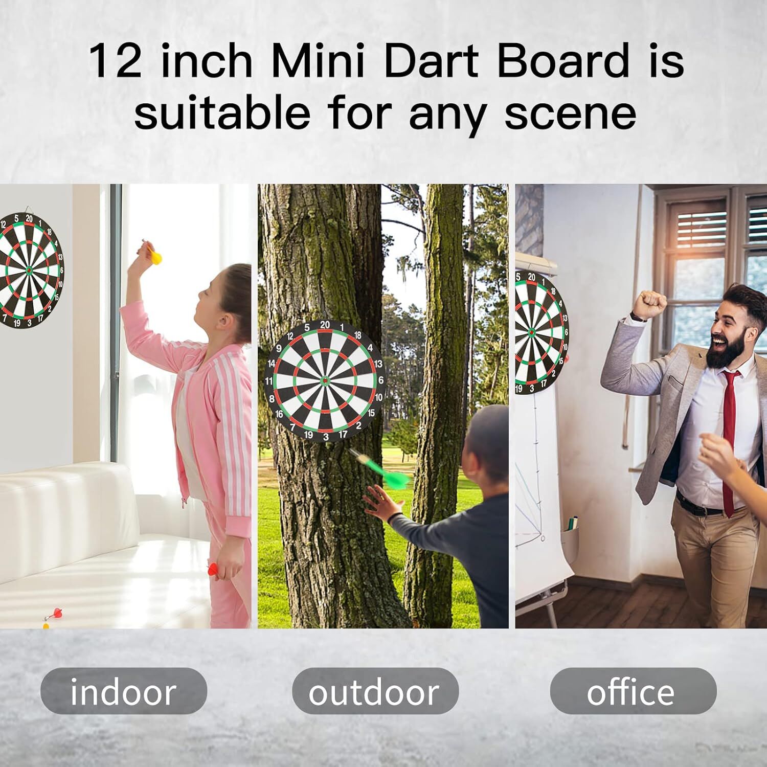 12" Dartboard Dart Board with Steel Darts Professional Competition Party Game view 4