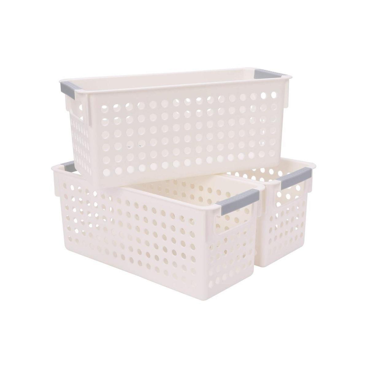 36x Premium Plastic Storage Basket Bulk w/ Grip Handles 29*13.5*12.5cm view 2