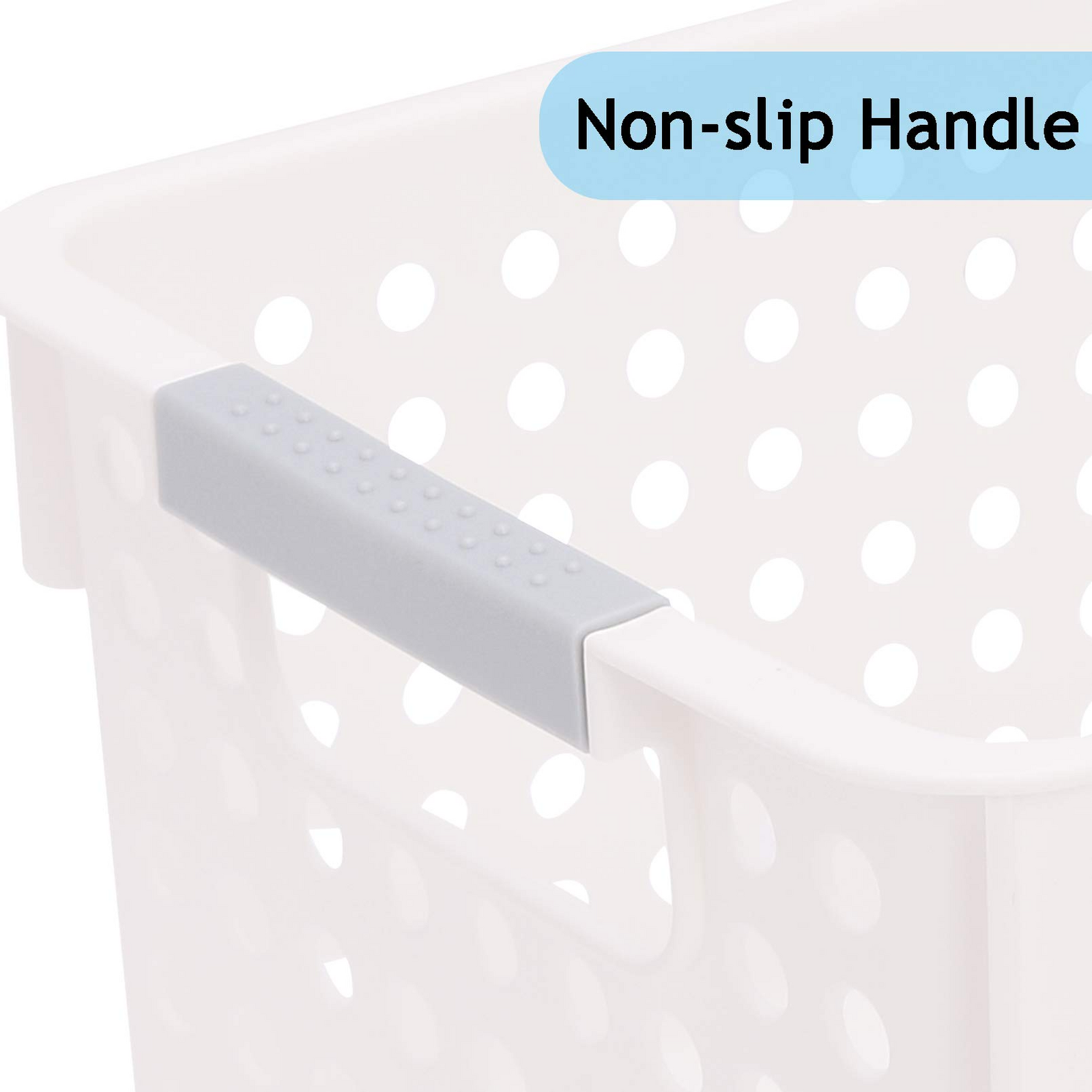 16x Premium Plastic Storage Baskets Bulk w/ Grip Handles 39.5*20.5*19.5cm view 5