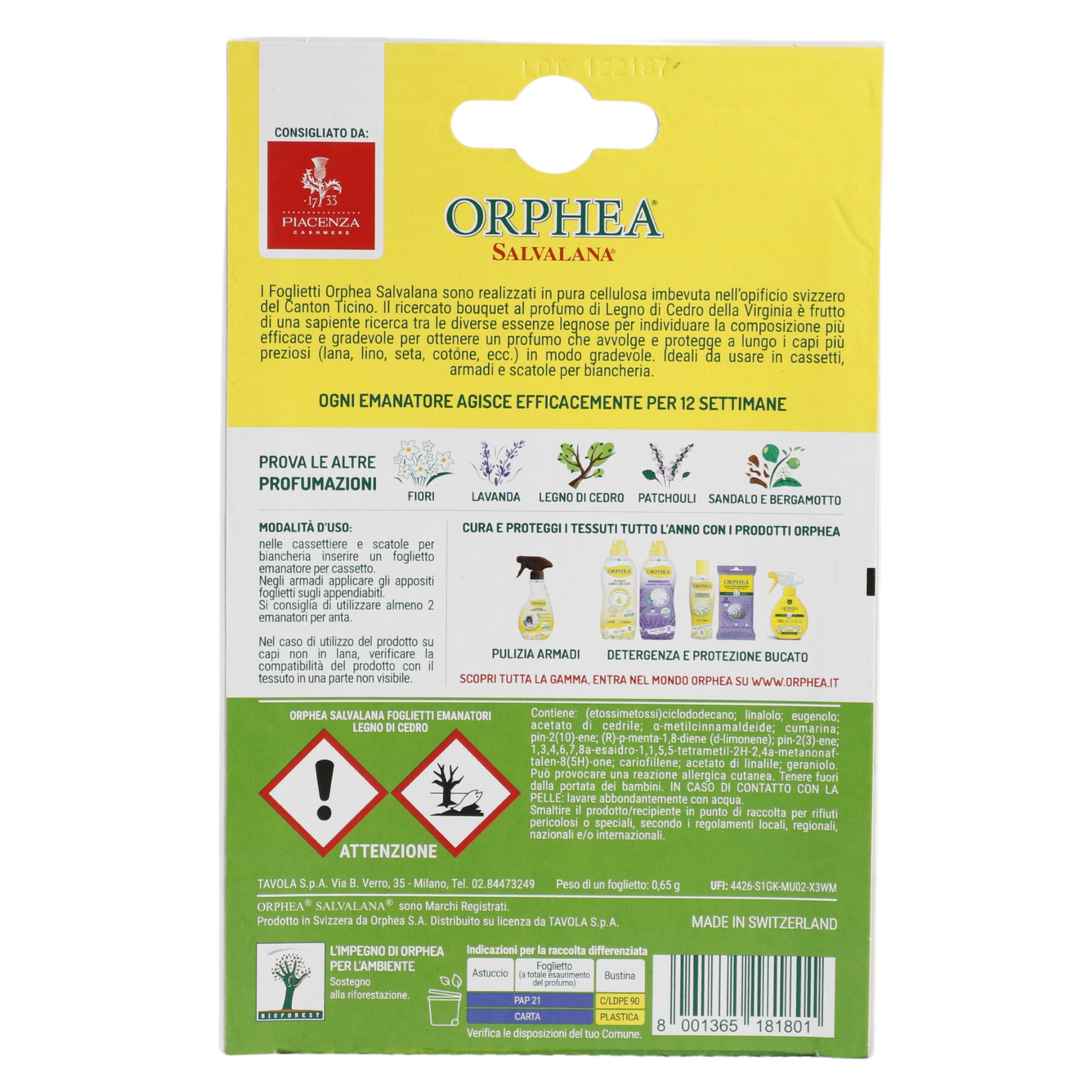 Orphea 12pcs Clothes Protector Virginian Cedarwood Scented Strips for view 3